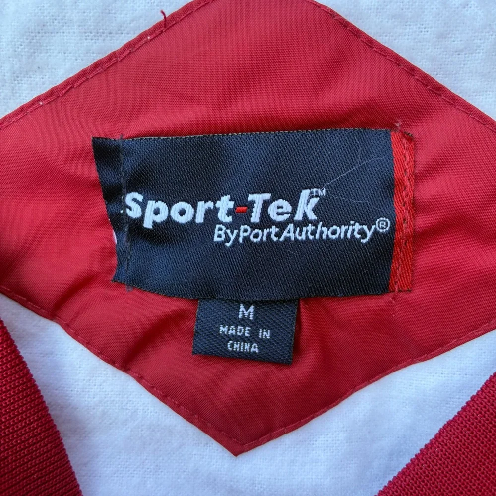 Sport-Tek Port Authority Amarillo Corvette Club Red V-Neck Windshirt Vintage M